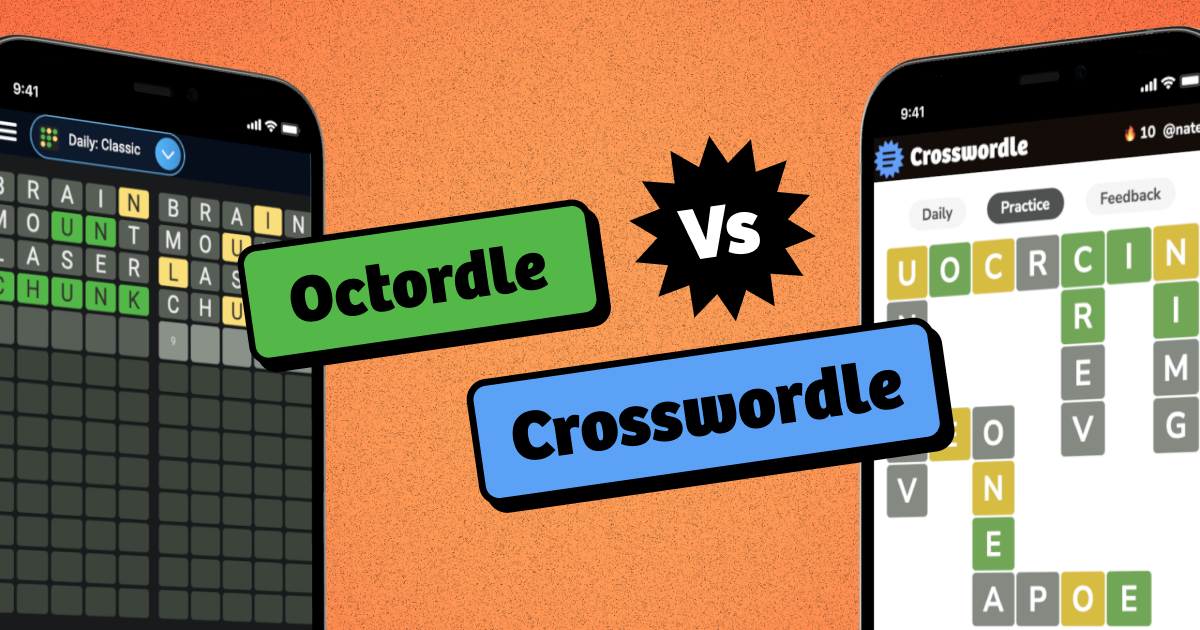 Octordle vs Crosswordle: A comparison between two daily logic word games