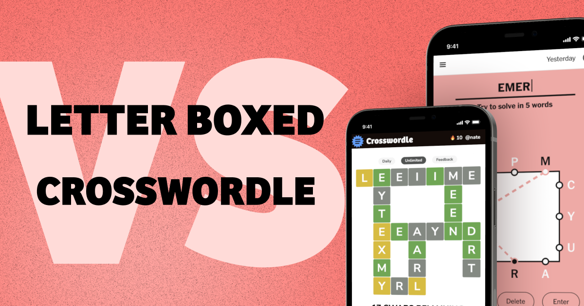 Crosswordle vs Letter Boxed
