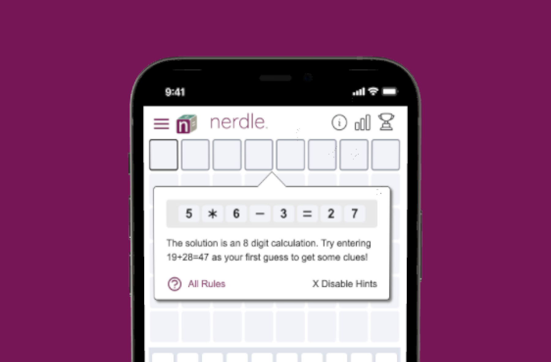 Nerdle — Number Based Wordle Variant