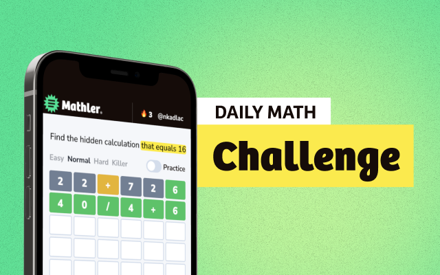 Daily math challenge featured