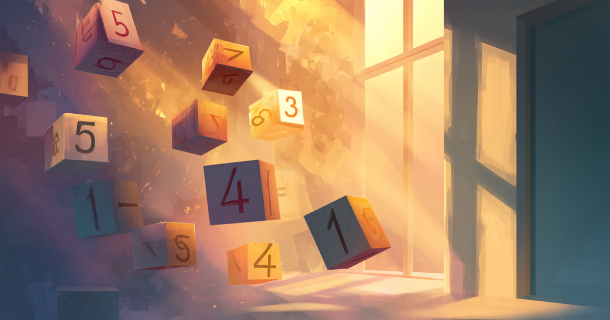 Math and brain games icons showing puzzle pieces, numbers, and logic symbols