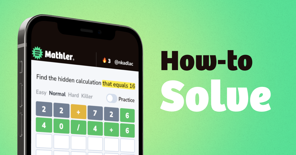 How to Solve Mathler