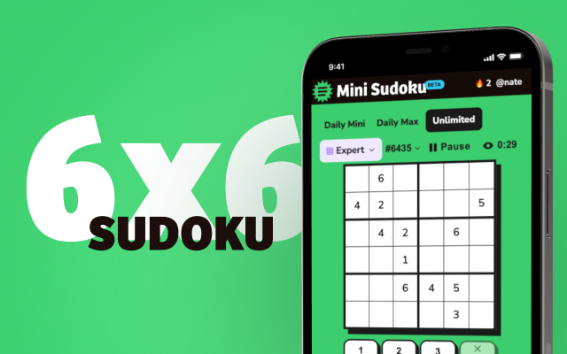 6x6 sudoku featured