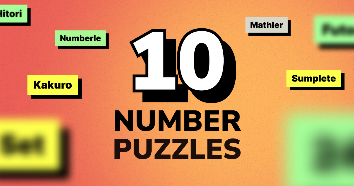 Number puzzle games like Sumplete: Sudoku, KenKen, Kakuro, Nonogram and more