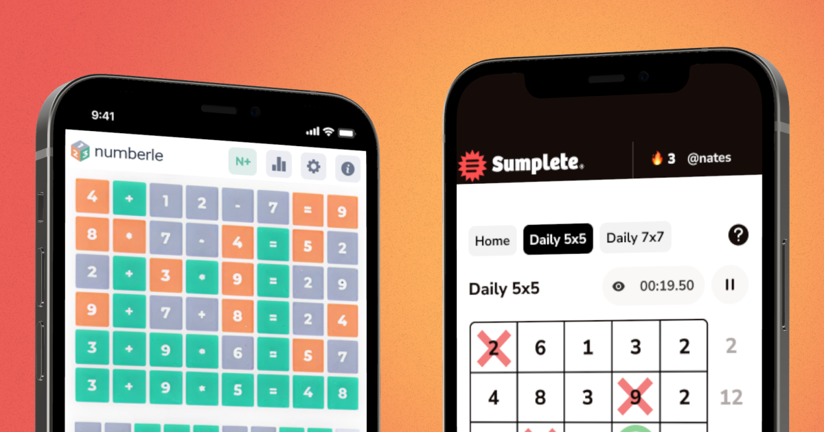 Sumplete vs Numberle