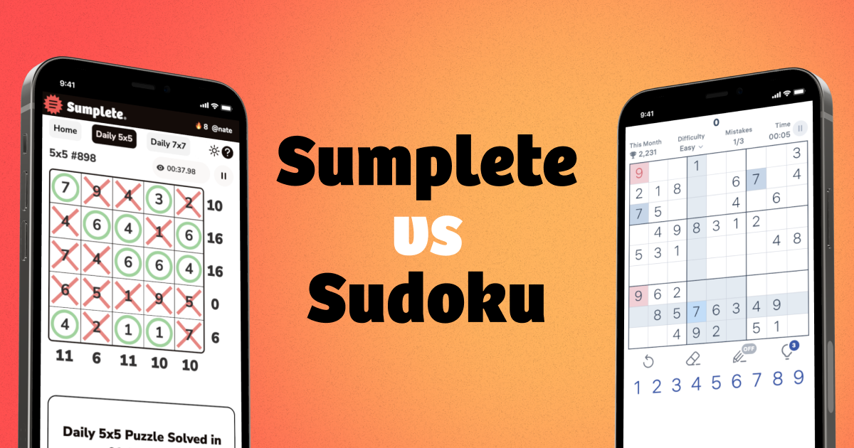 Sumplete vs Sudoku: who will win?