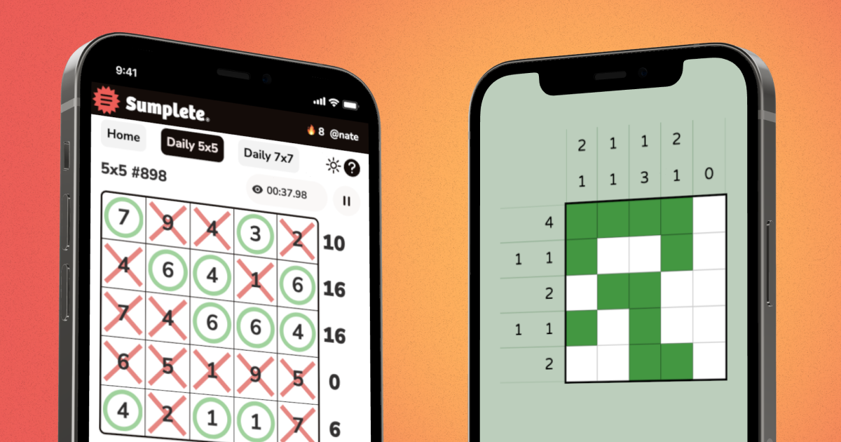Sumplete vs Nonogram